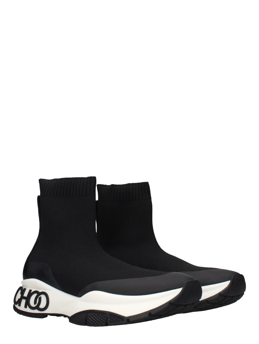 Black Fabric Ankle Boots