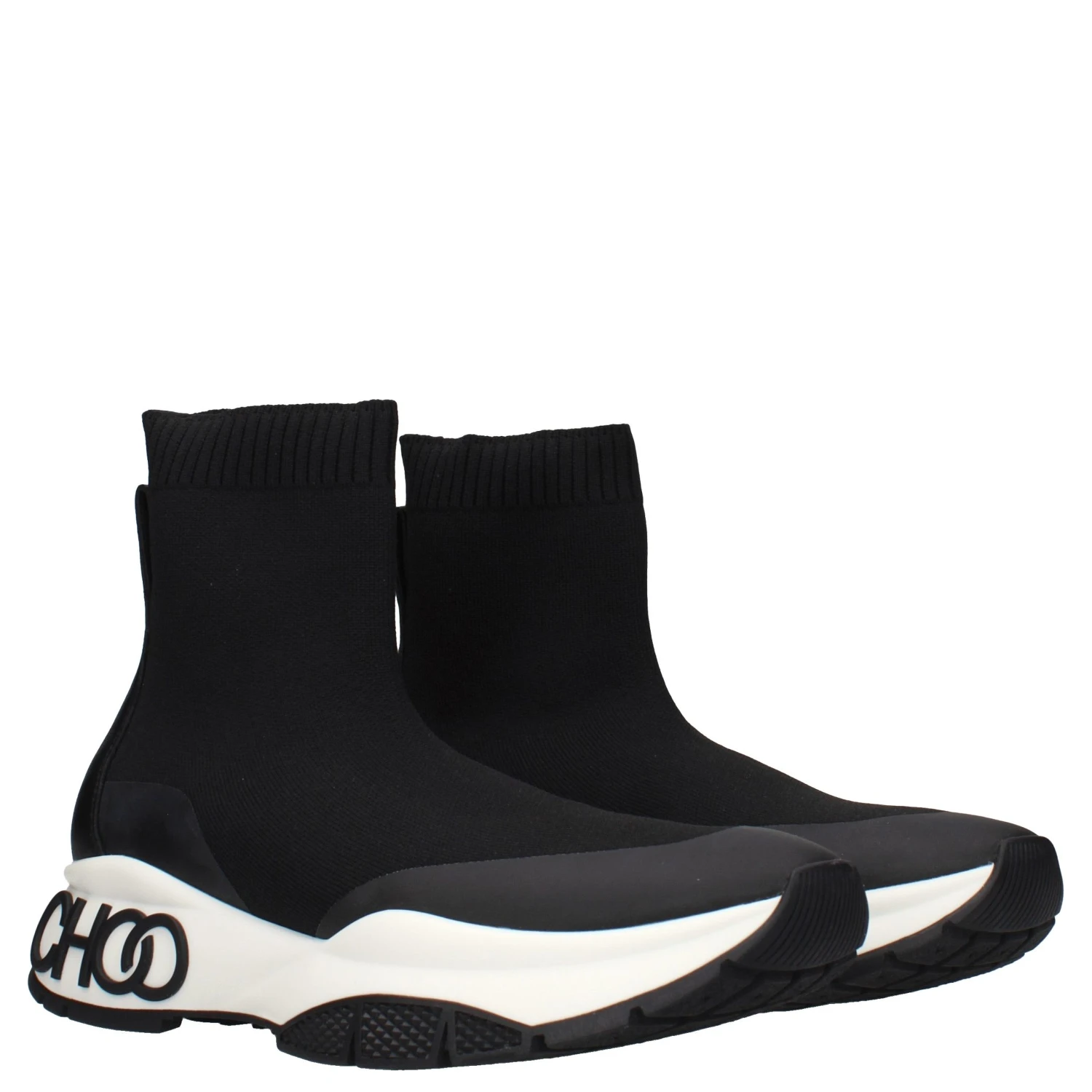 Black Fabric Ankle Boots