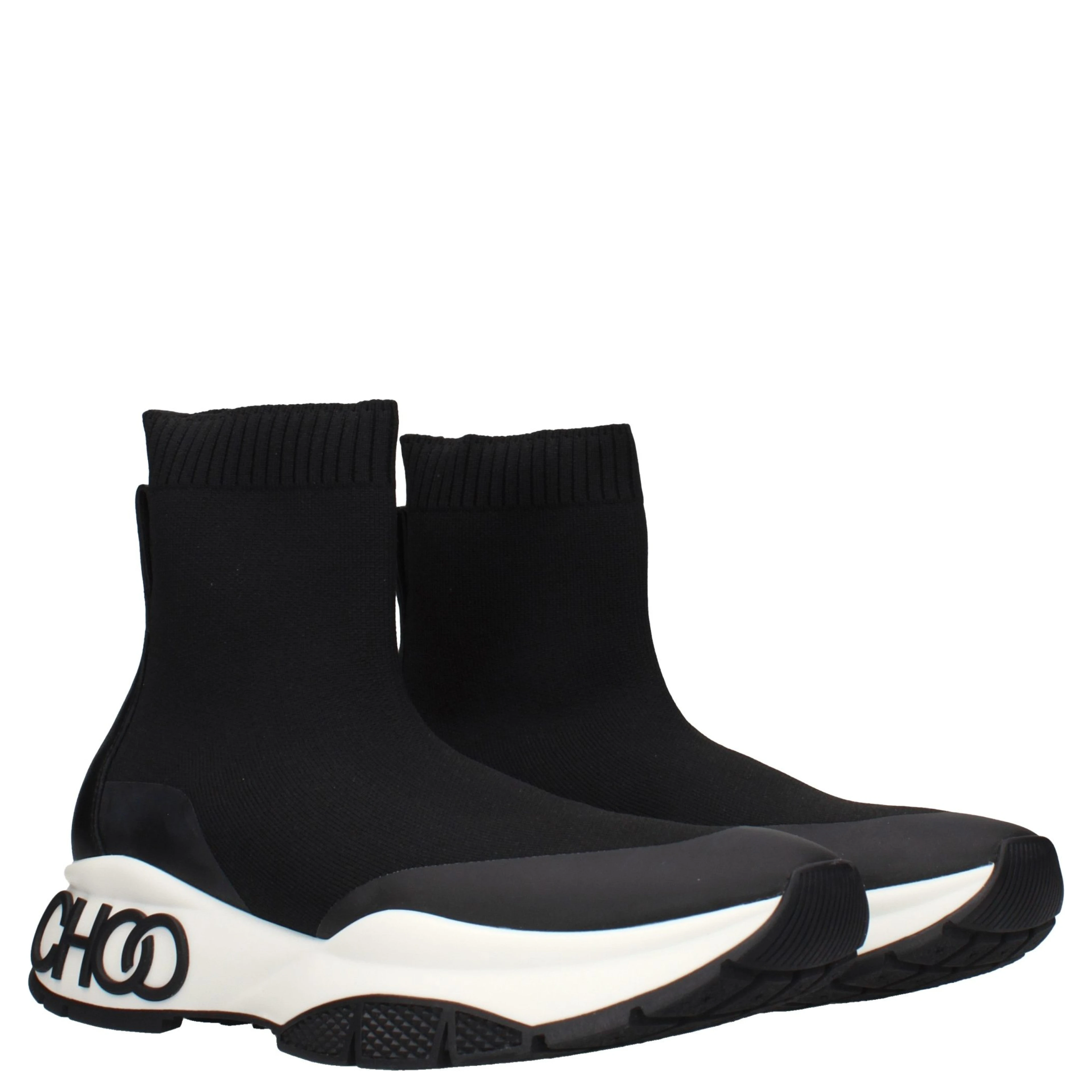 Black Fabric Ankle Boots