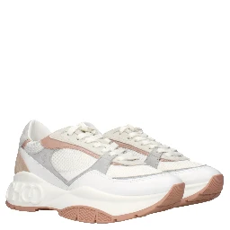 White Fabric Sneakers