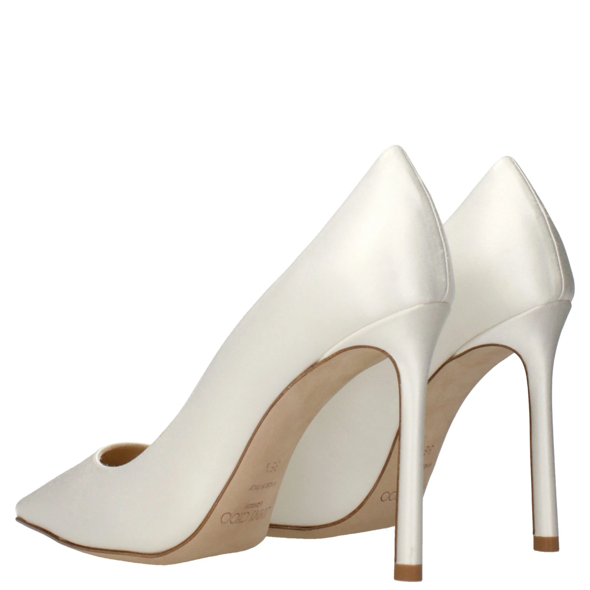 Beige Satin Platform Pumps