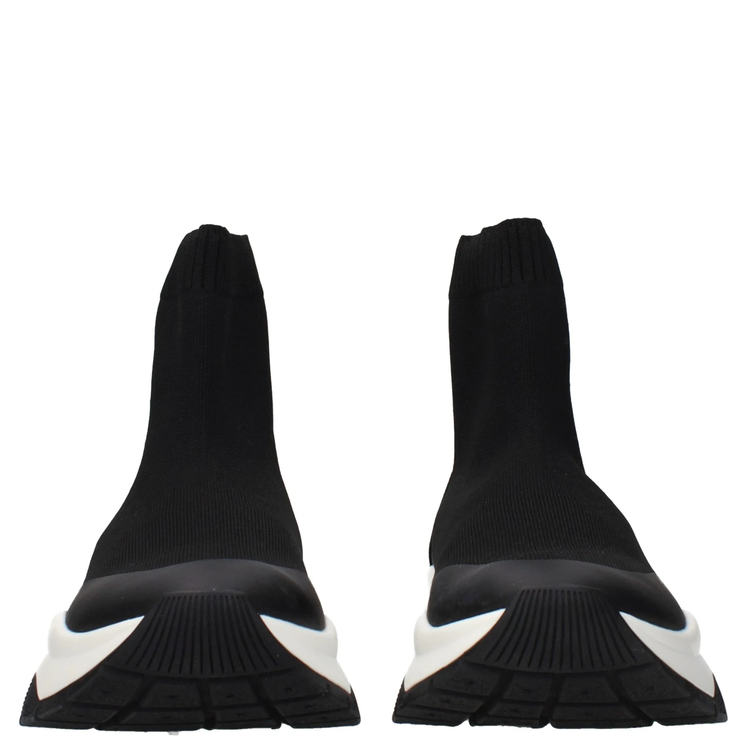 Black Fabric Ankle Boots