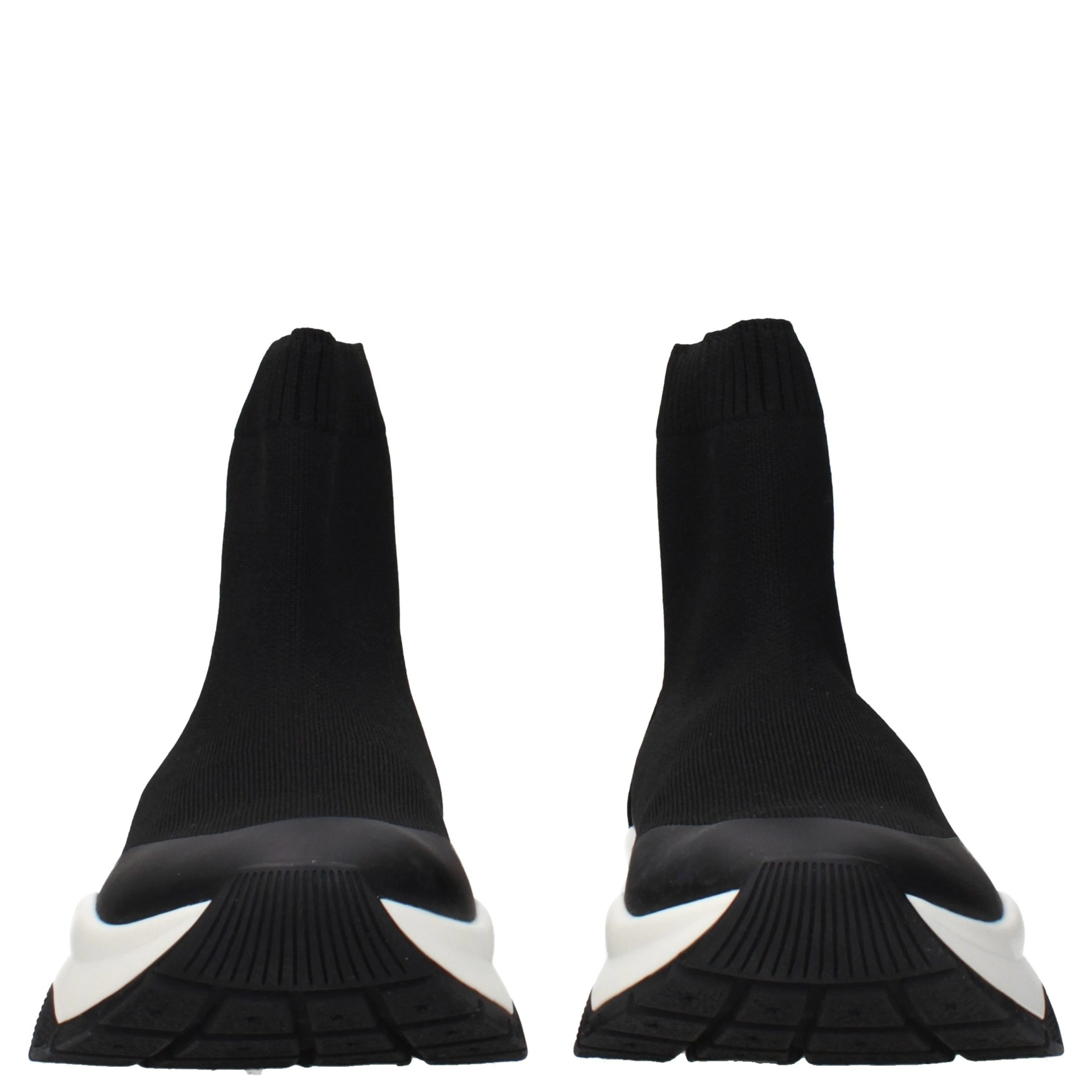 Black Fabric Ankle Boots