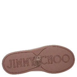 Pink Leather Low Top Sneakers