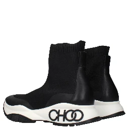 Black Fabric Ankle Boots