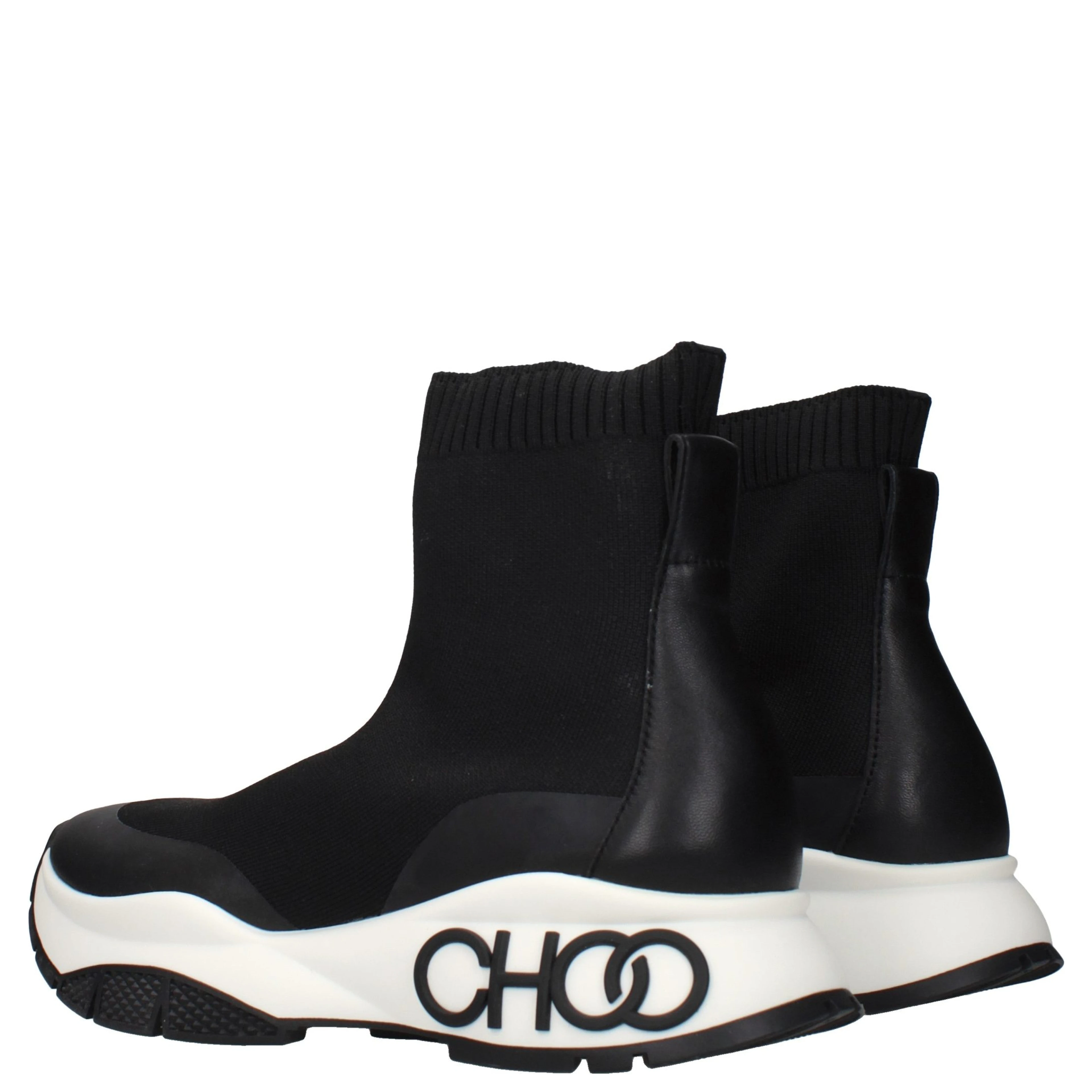 Black Fabric Ankle Boots