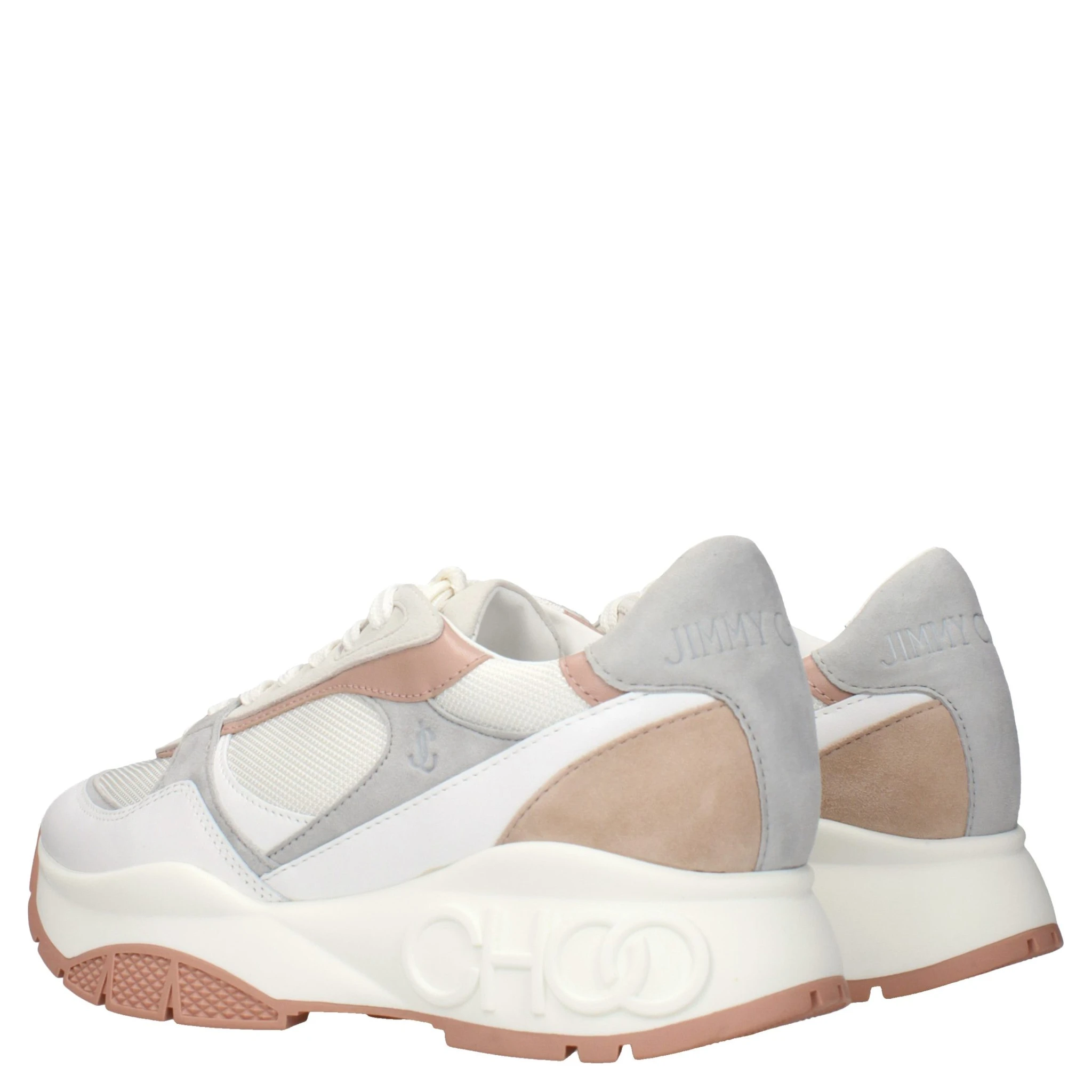 White Fabric Sneakers