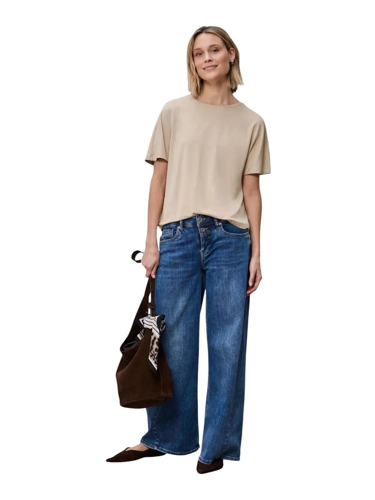 Beige Viscose T-Shirt