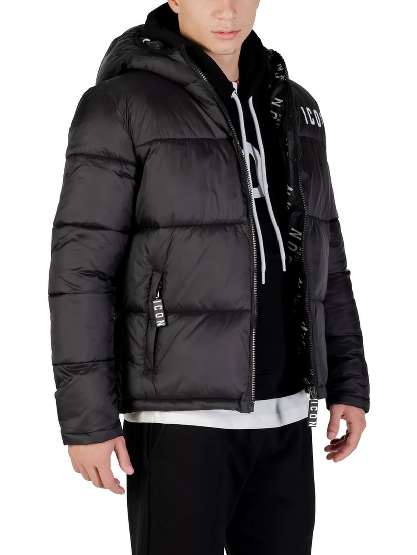 Black Polyester Coat