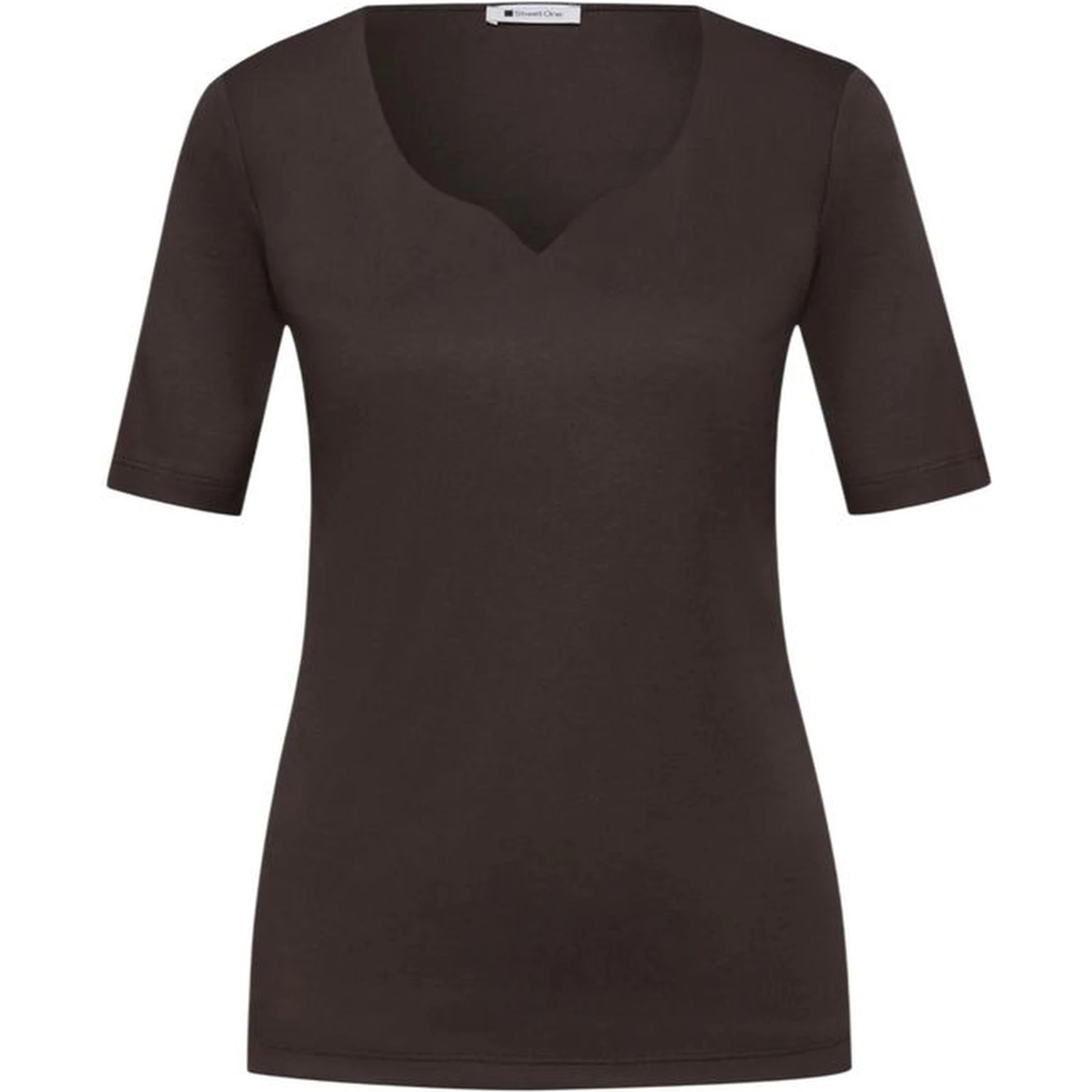 Brown Cotton Long Sleeve T-Shirt