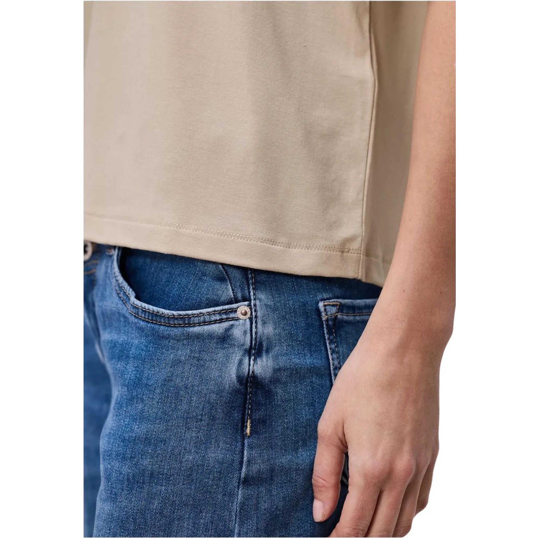 Beige Viscose T-Shirt