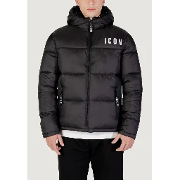 Black Polyester Coat