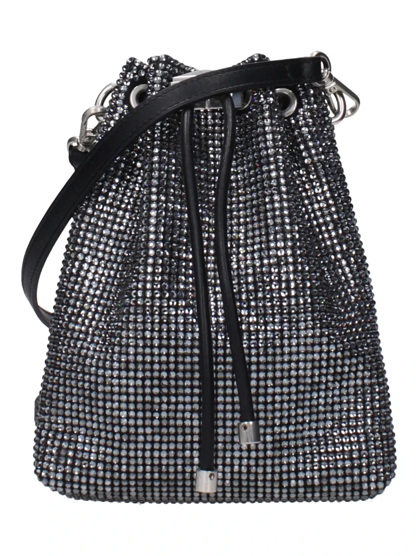Black Satin Crossbody Bag