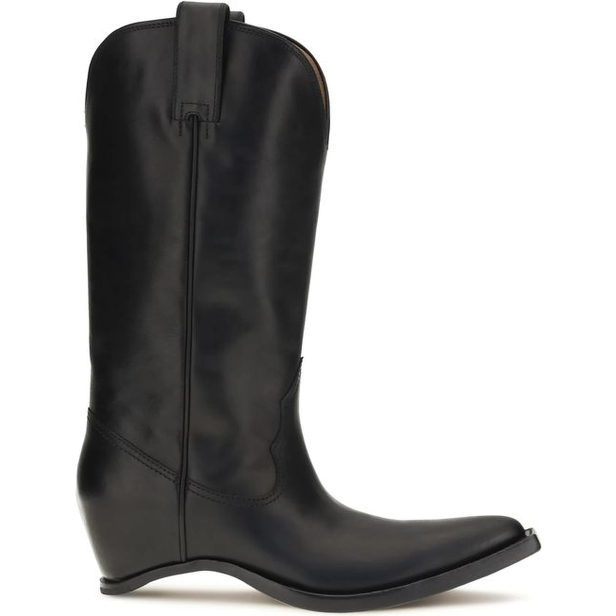 Black Calf Leather Bos Taurus Boots