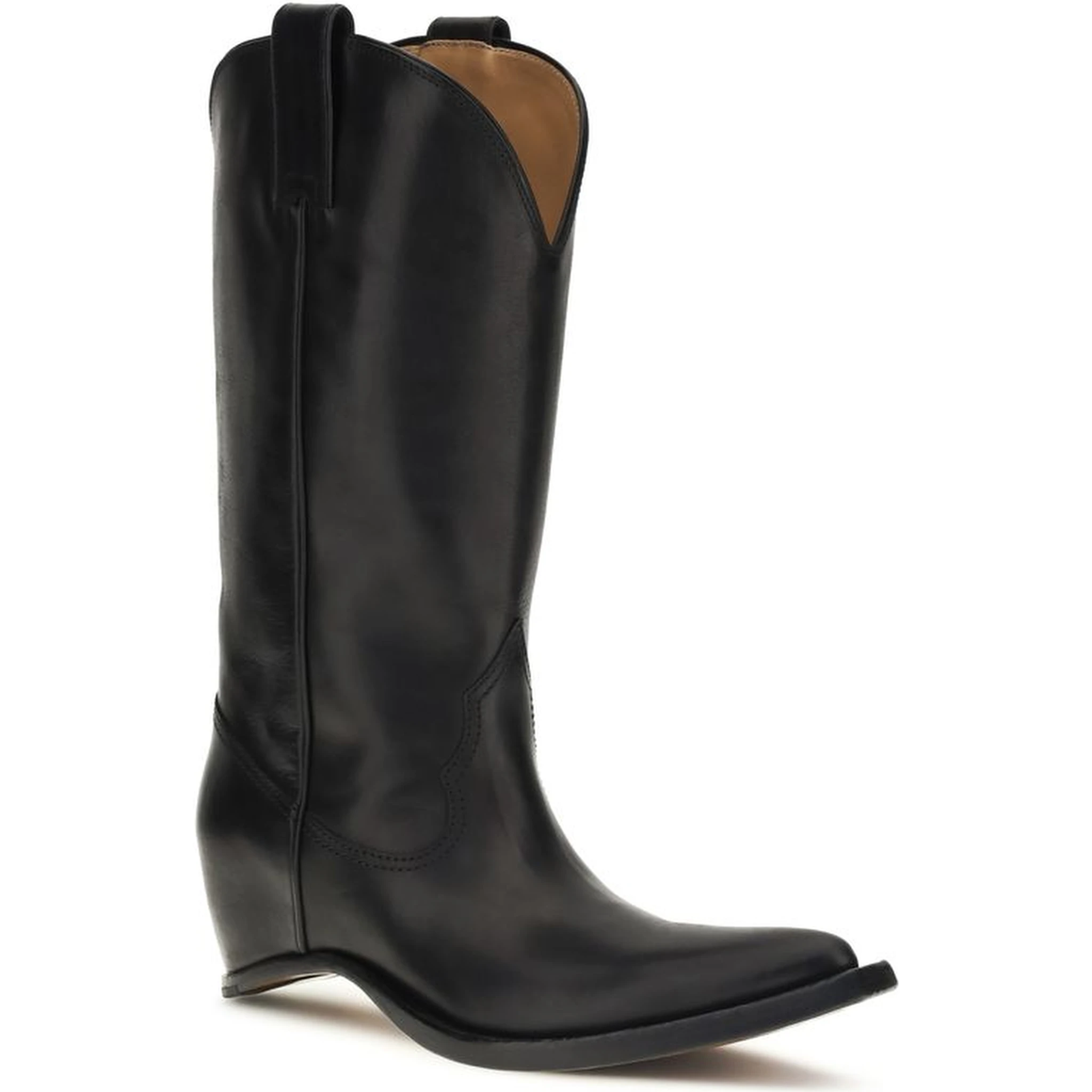 Black Calf Leather Bos Taurus Boots