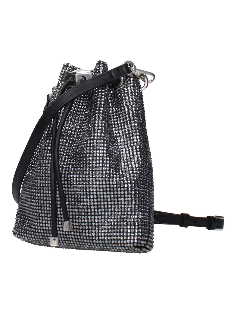 Black Satin Crossbody Bag