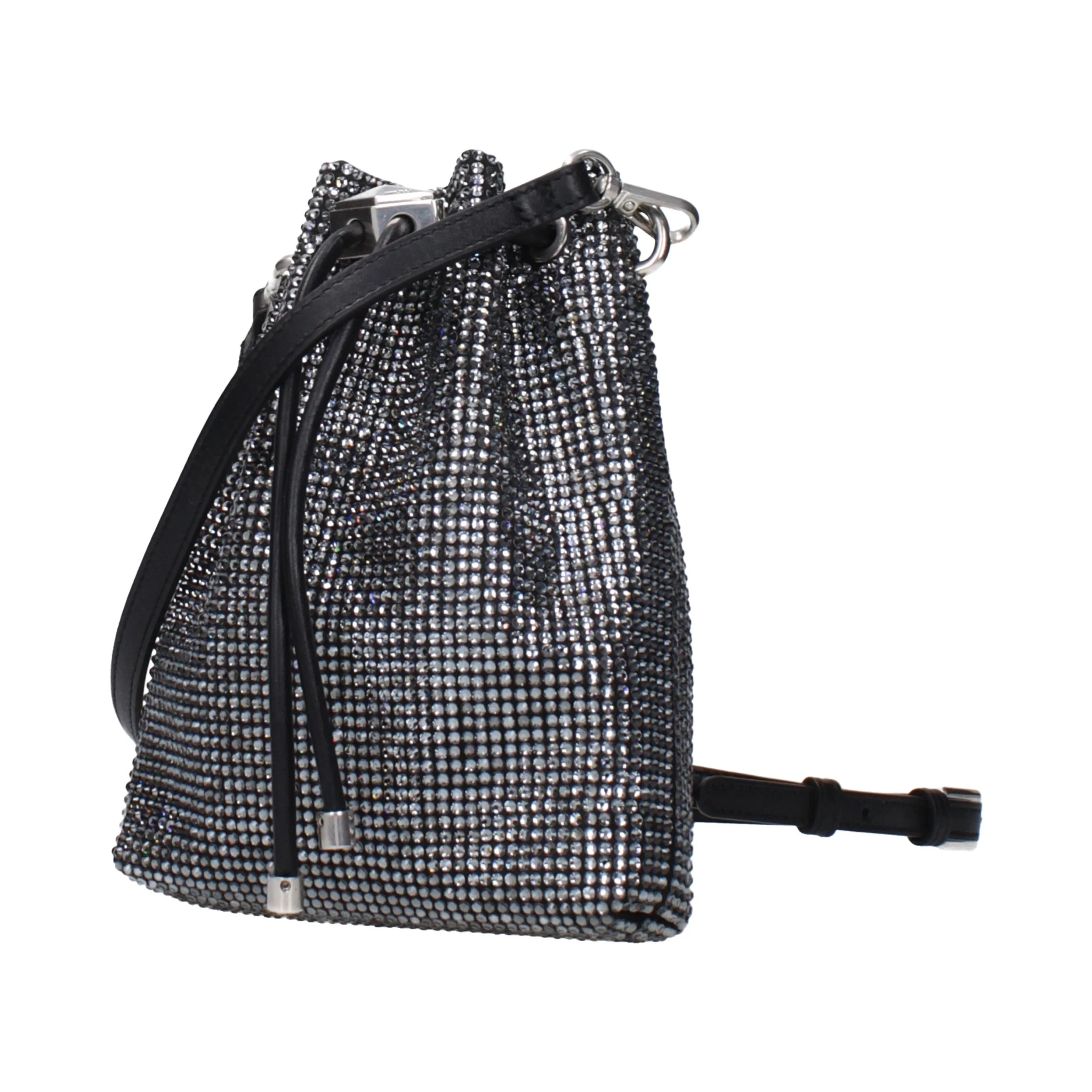 Black Satin Crossbody Bag