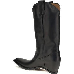 Black Calf Leather Bos Taurus Boots