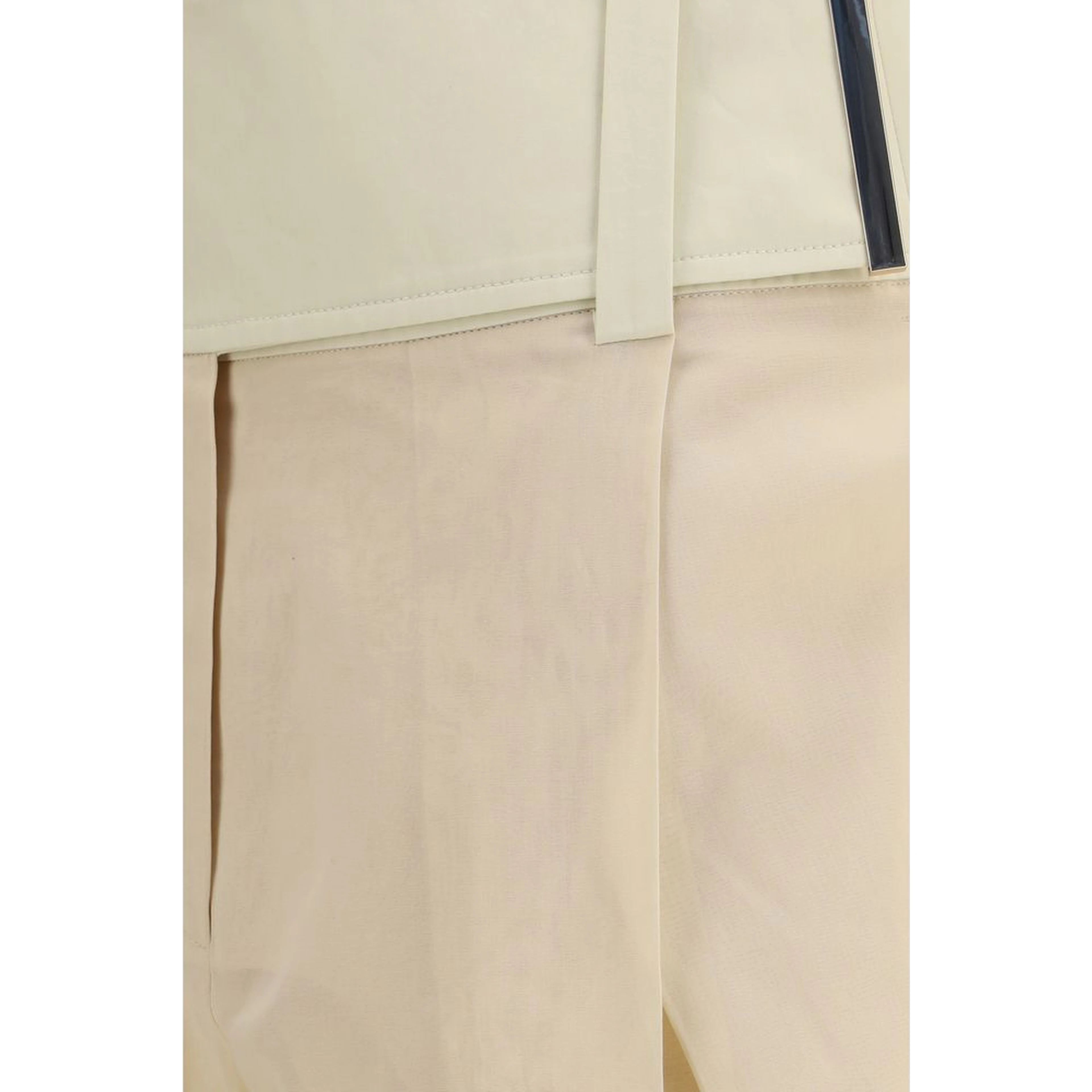 Beige Cotton Casual Pants