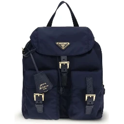 Black Recycled Polyamide Backpack