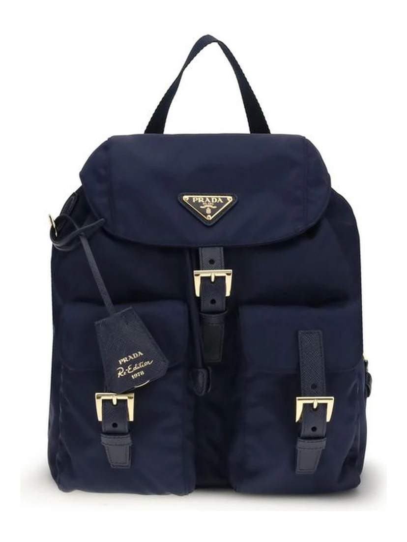 Black Recycled Polyamide Backpack