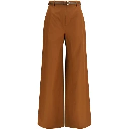 Brown Cotton Pants