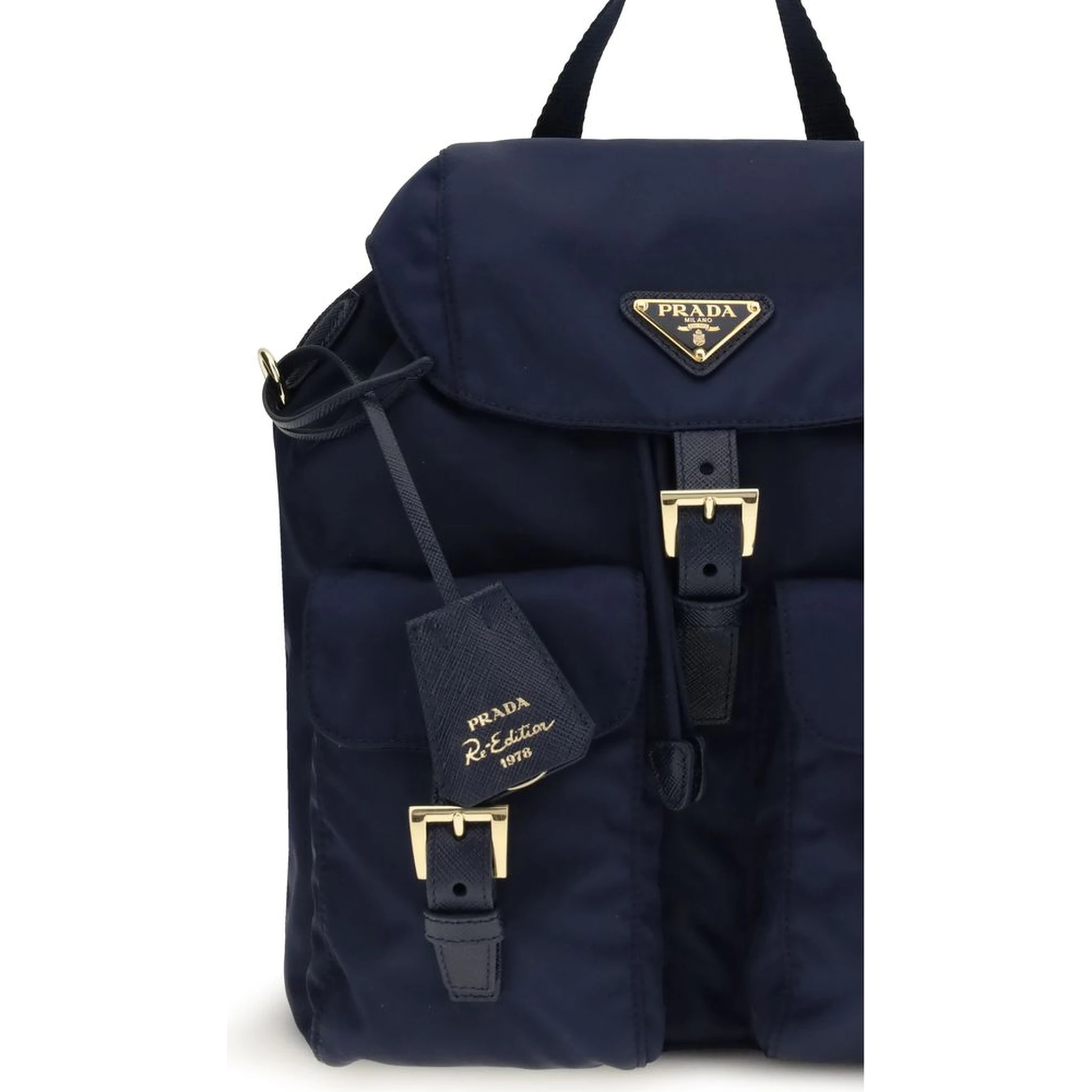 Black Recycled Polyamide Backpack