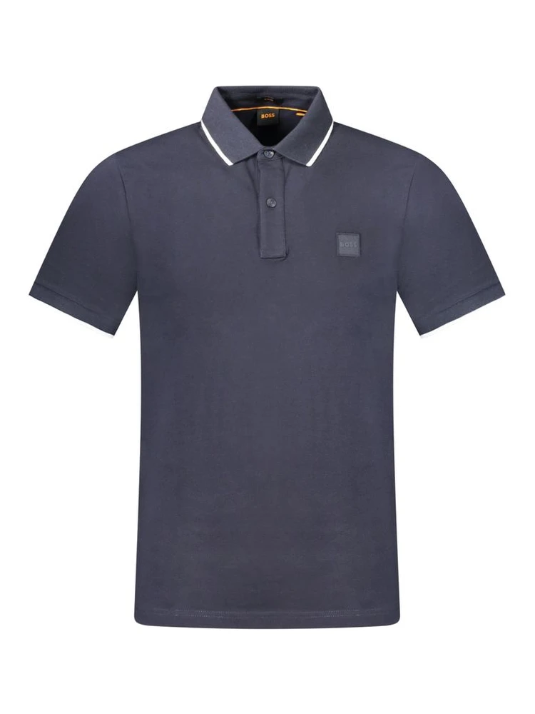 Blue Cotton Men's Polo-Shirt