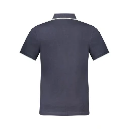 Blue Cotton Men's Polo-Shirt