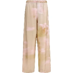 Multicolor Silk Casual Pants