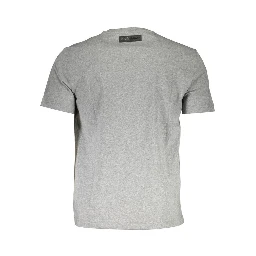 Grey Cotton Men T-Shirt