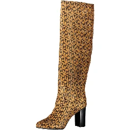 Beige Leather Women Boot