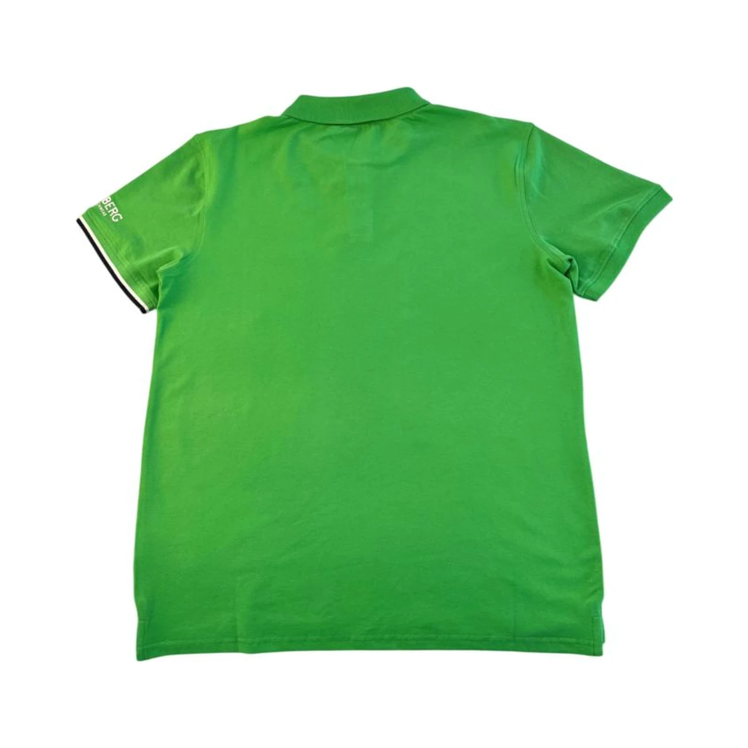 Green Cotton Men Polo Shirt
