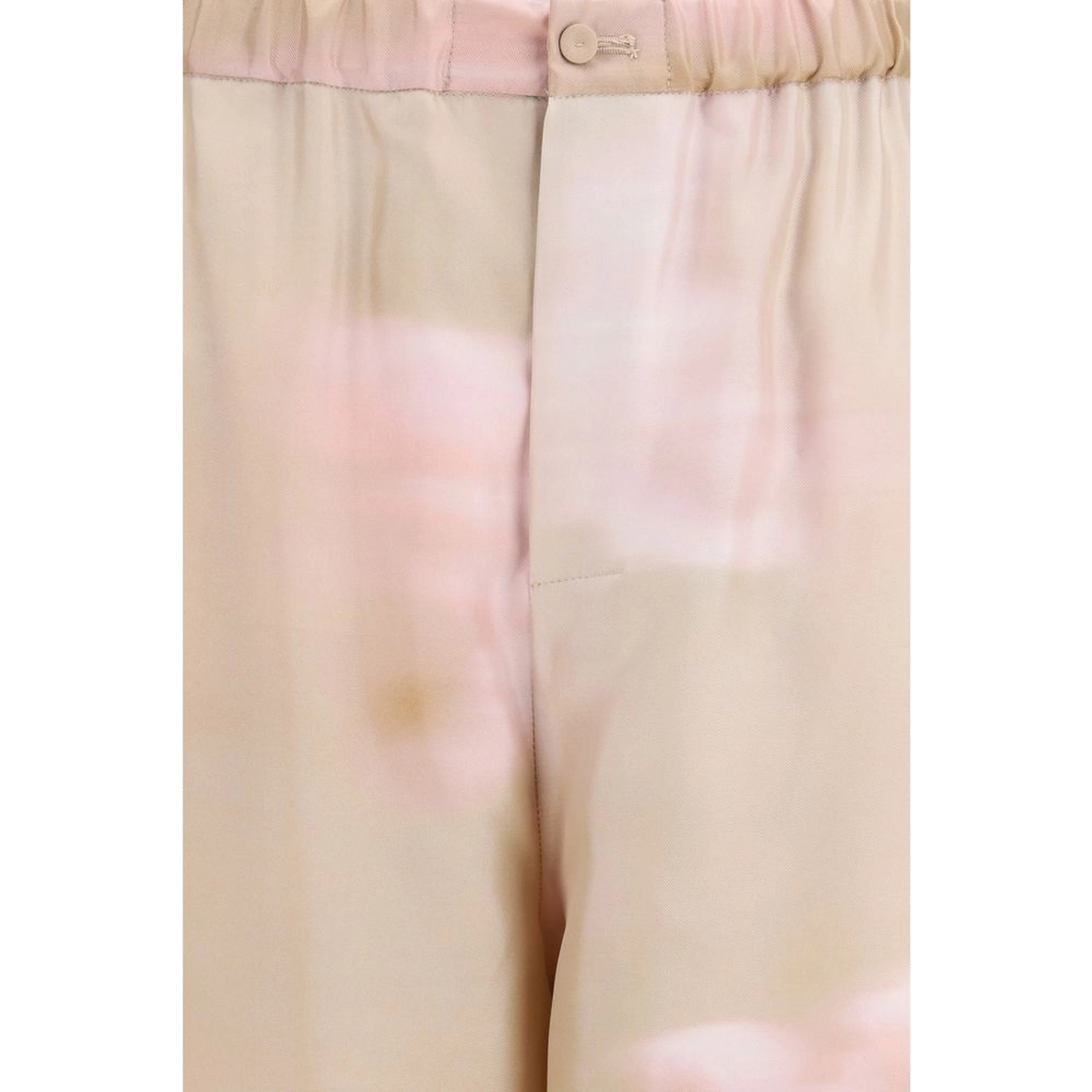 Multicolor Silk Casual Pants