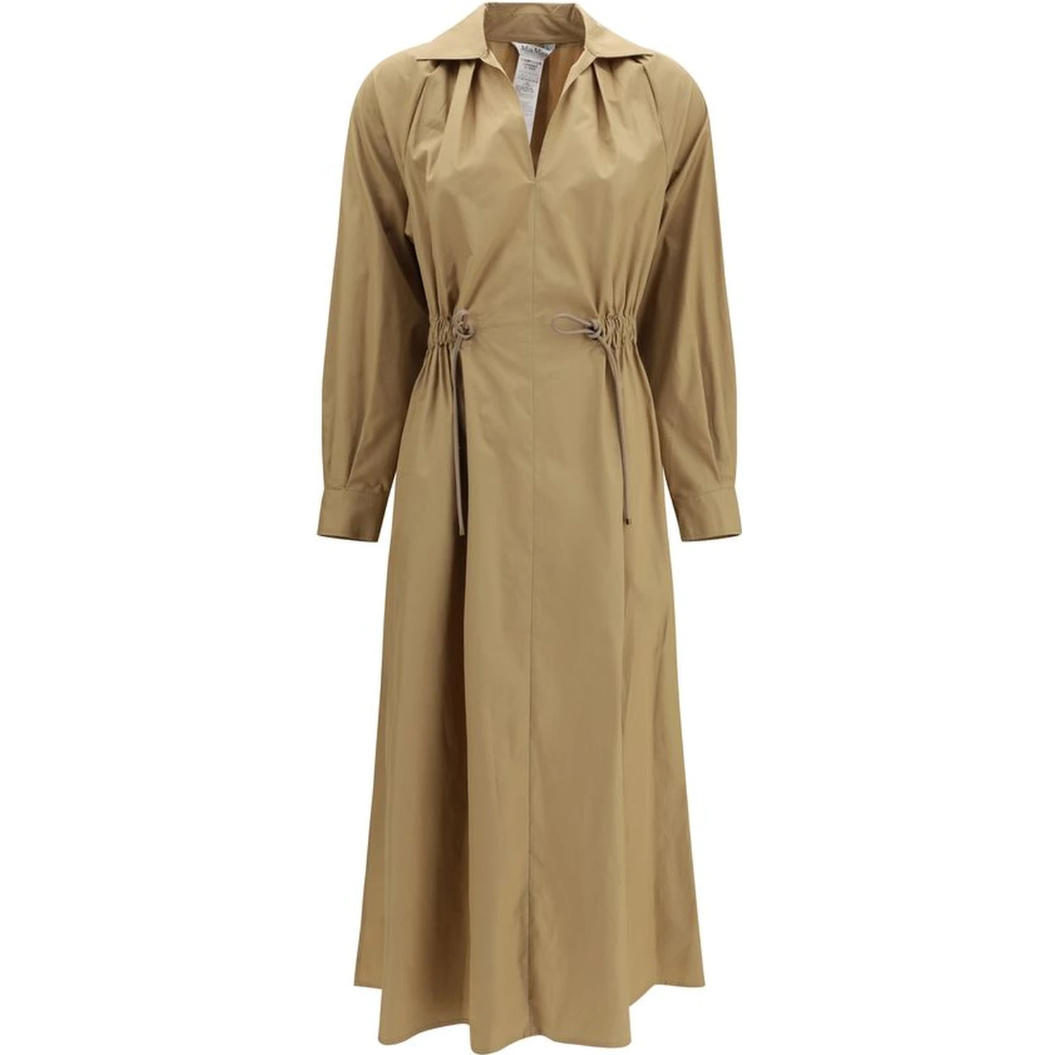 Beige Cotton Casual Dress