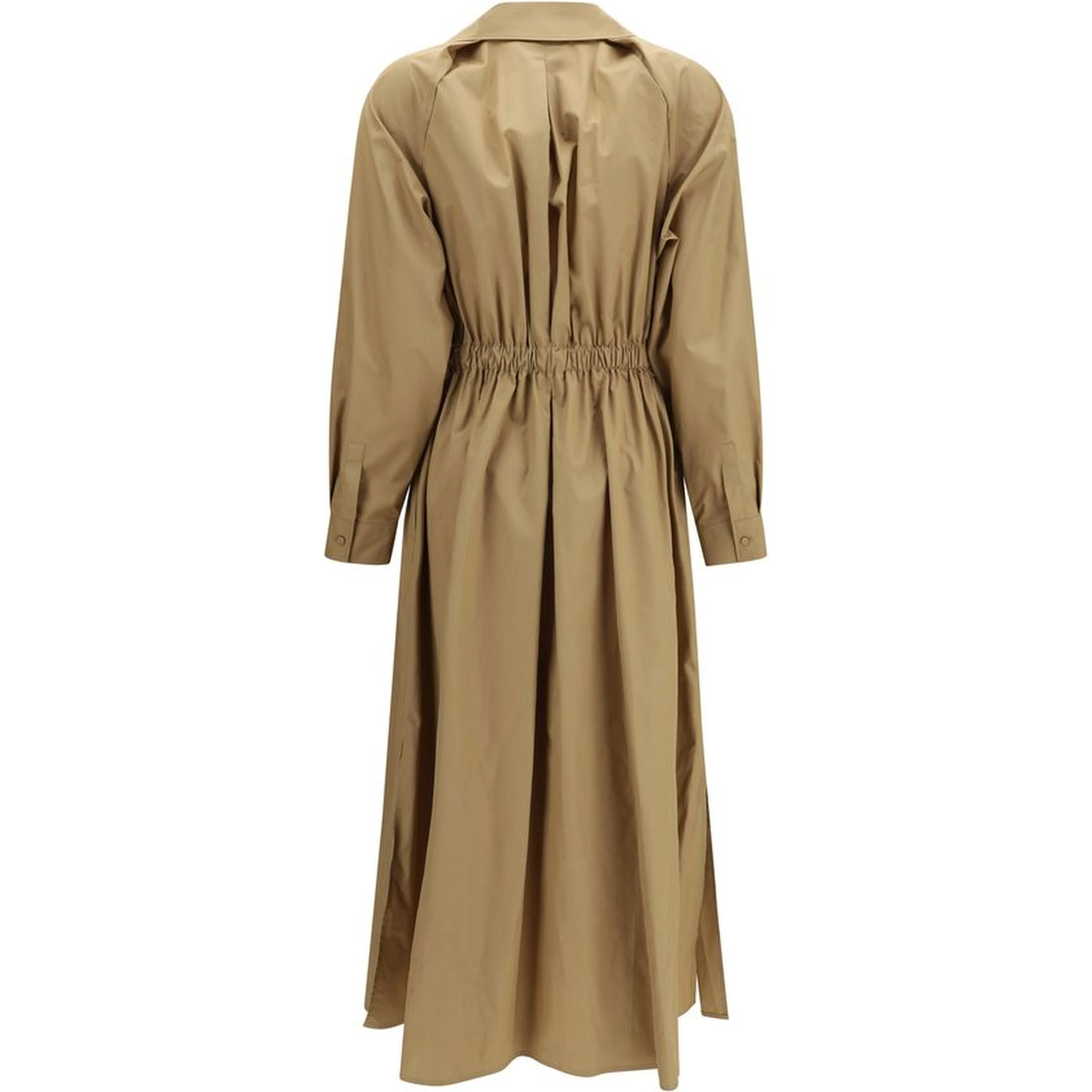 Beige Cotton Casual Dress