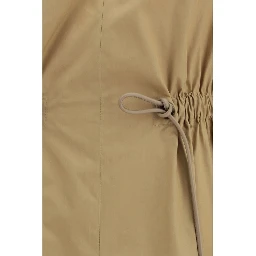 Beige Cotton Casual Dress