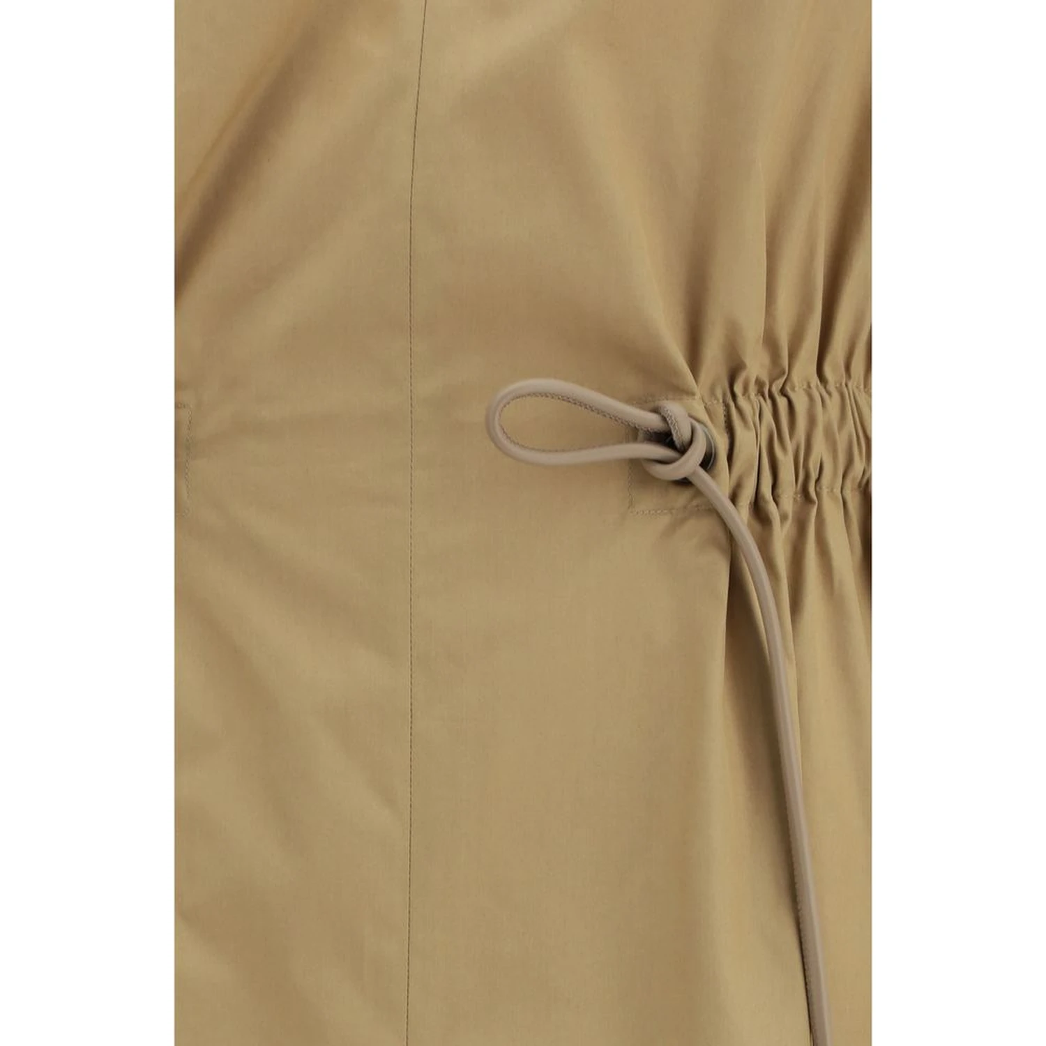 Beige Cotton Casual Dress
