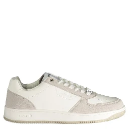 White Polyester Men Sneaker