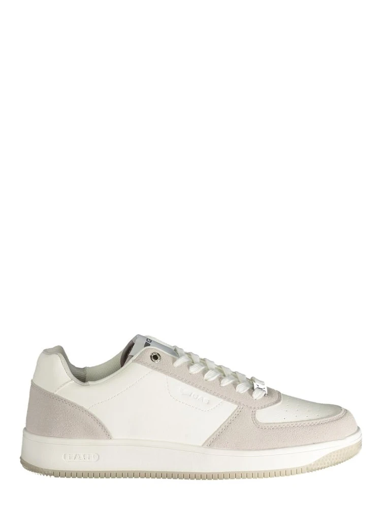 White Polyester Men Sneaker