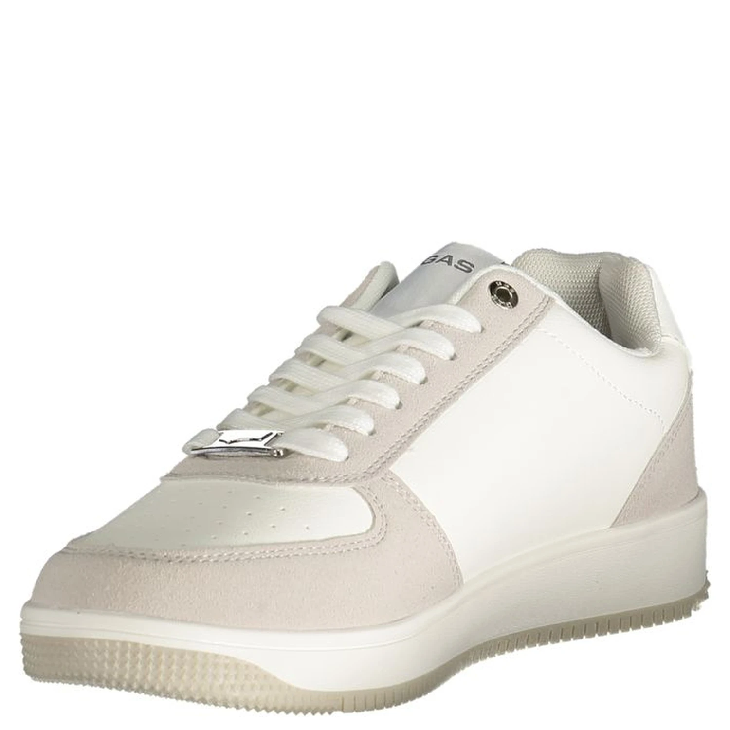 White Polyester Men Sneaker