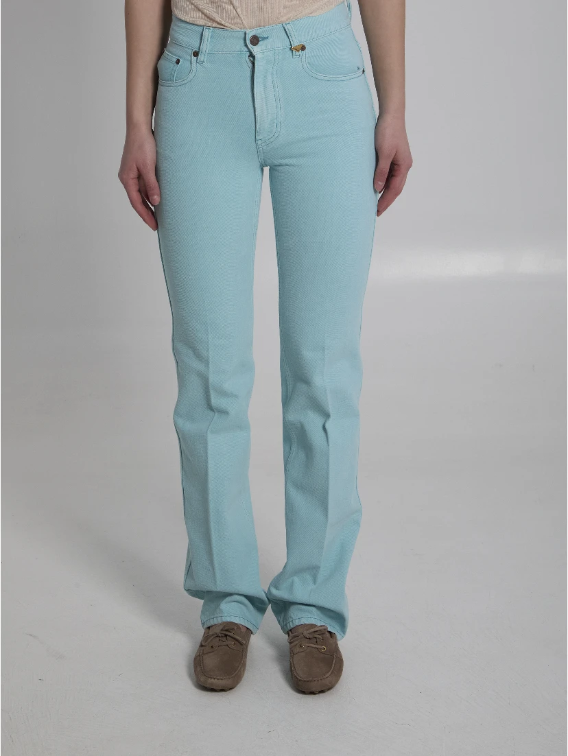 Straight leg jeans in denim