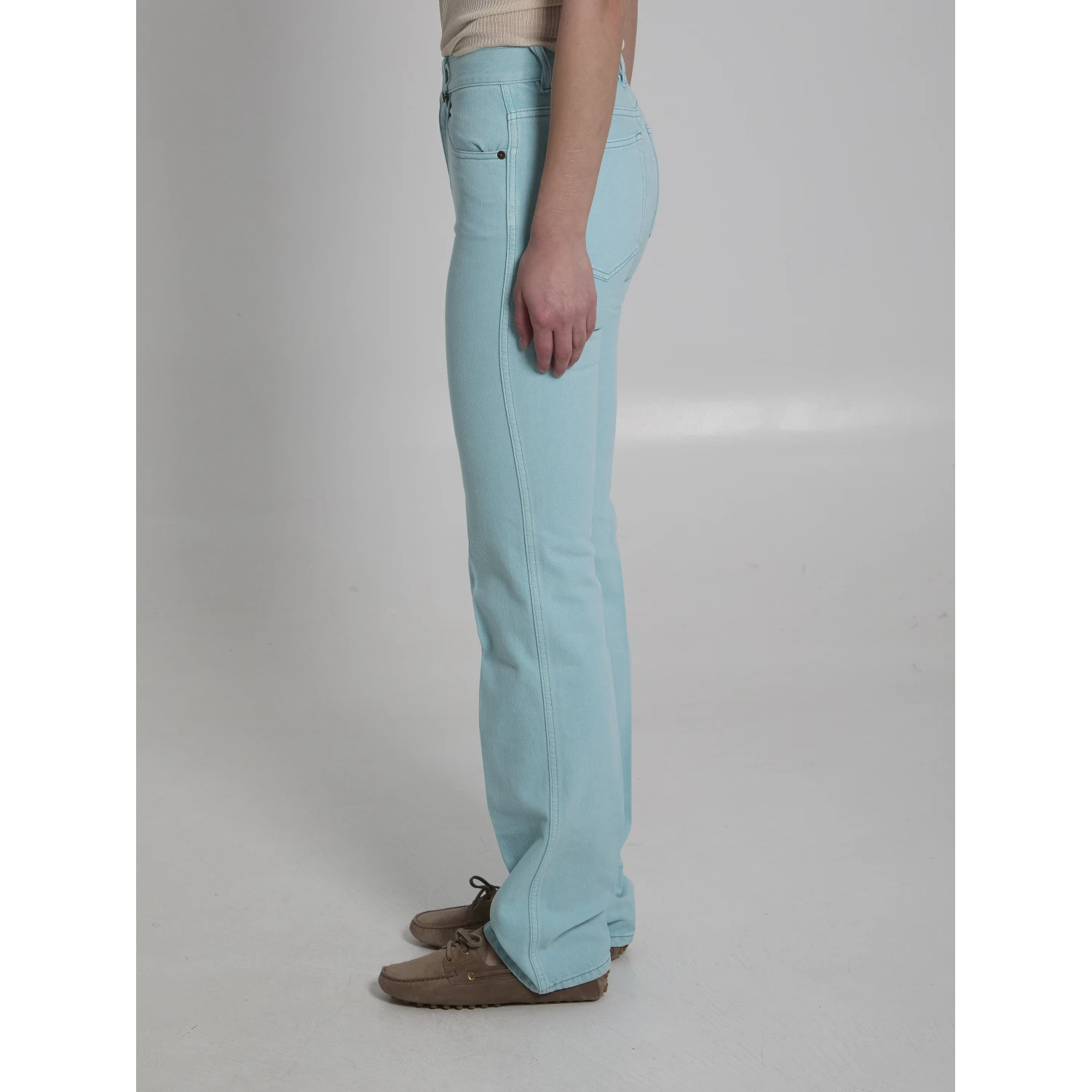 Straight leg jeans in denim