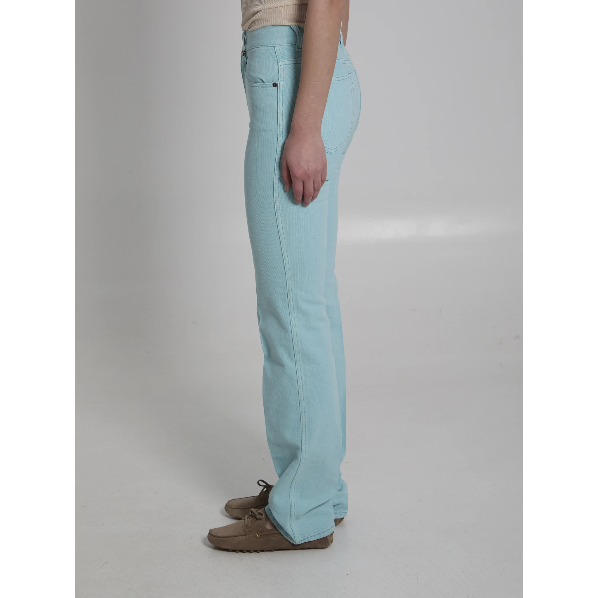 Straight leg jeans in denim