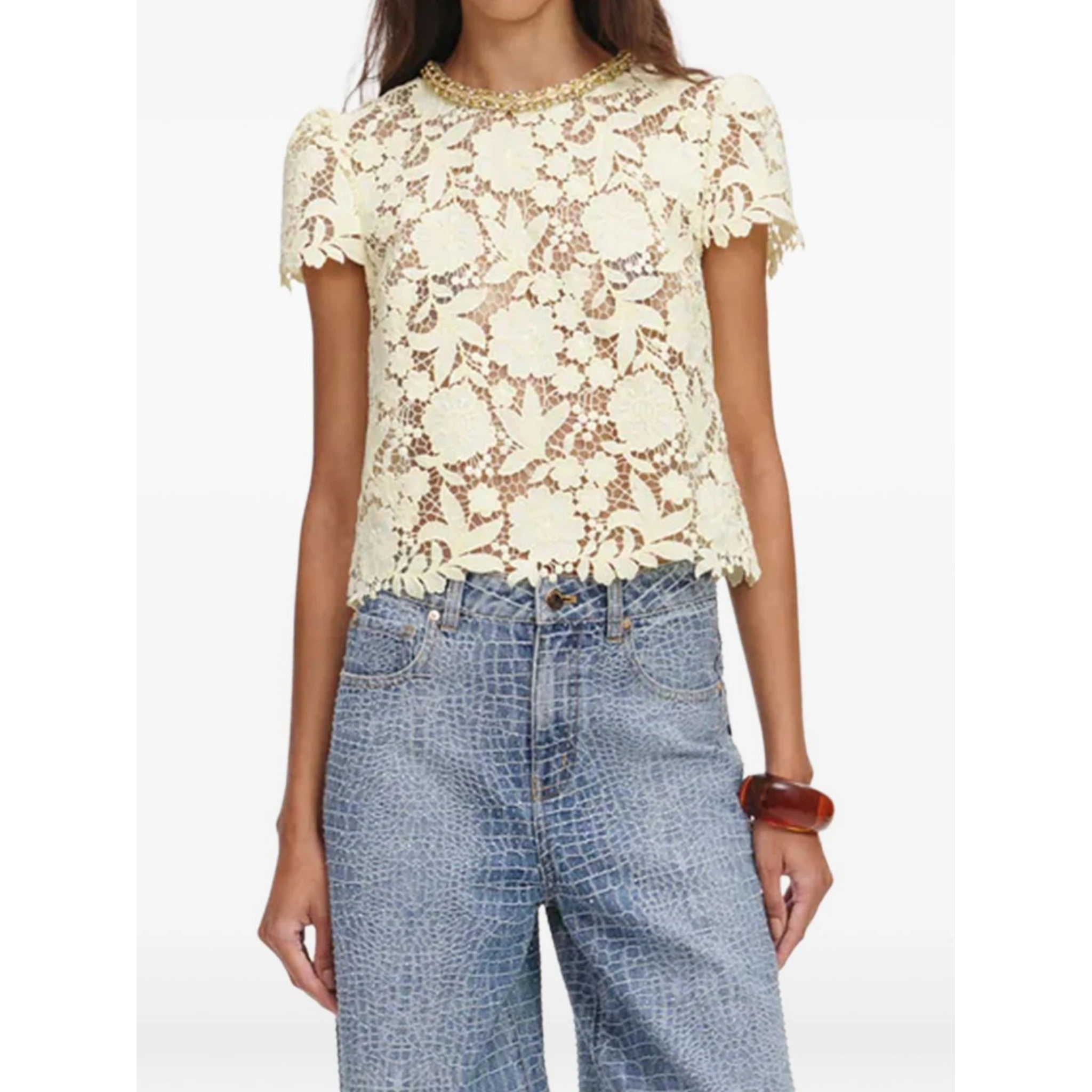 SELF PORTRAIT Top Yellow