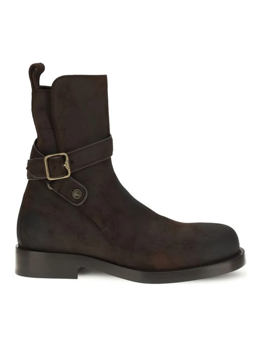 Brown Calf Leather Bos Taurus Lace-Up Boots