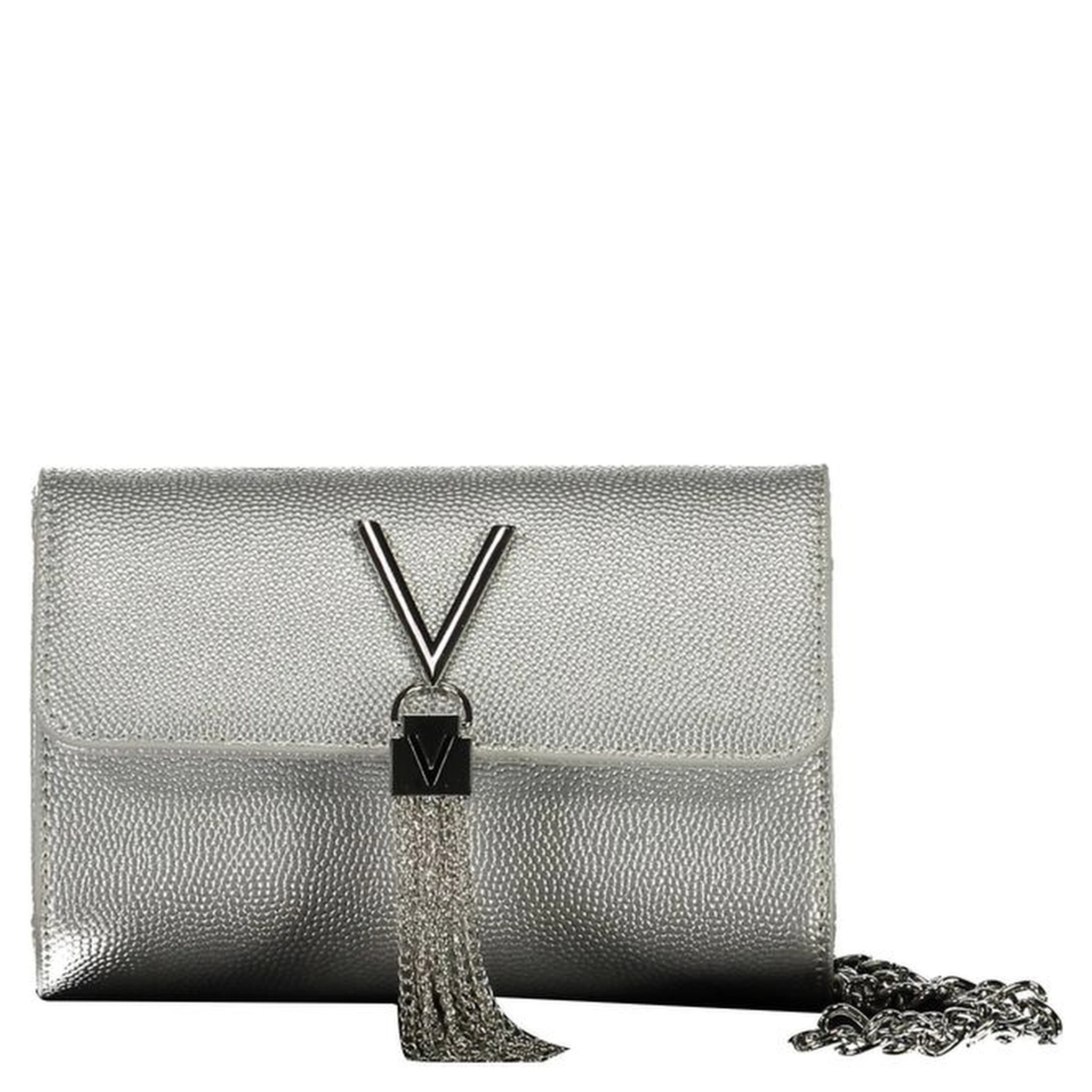 Argento Polyurethane Women's Handbag