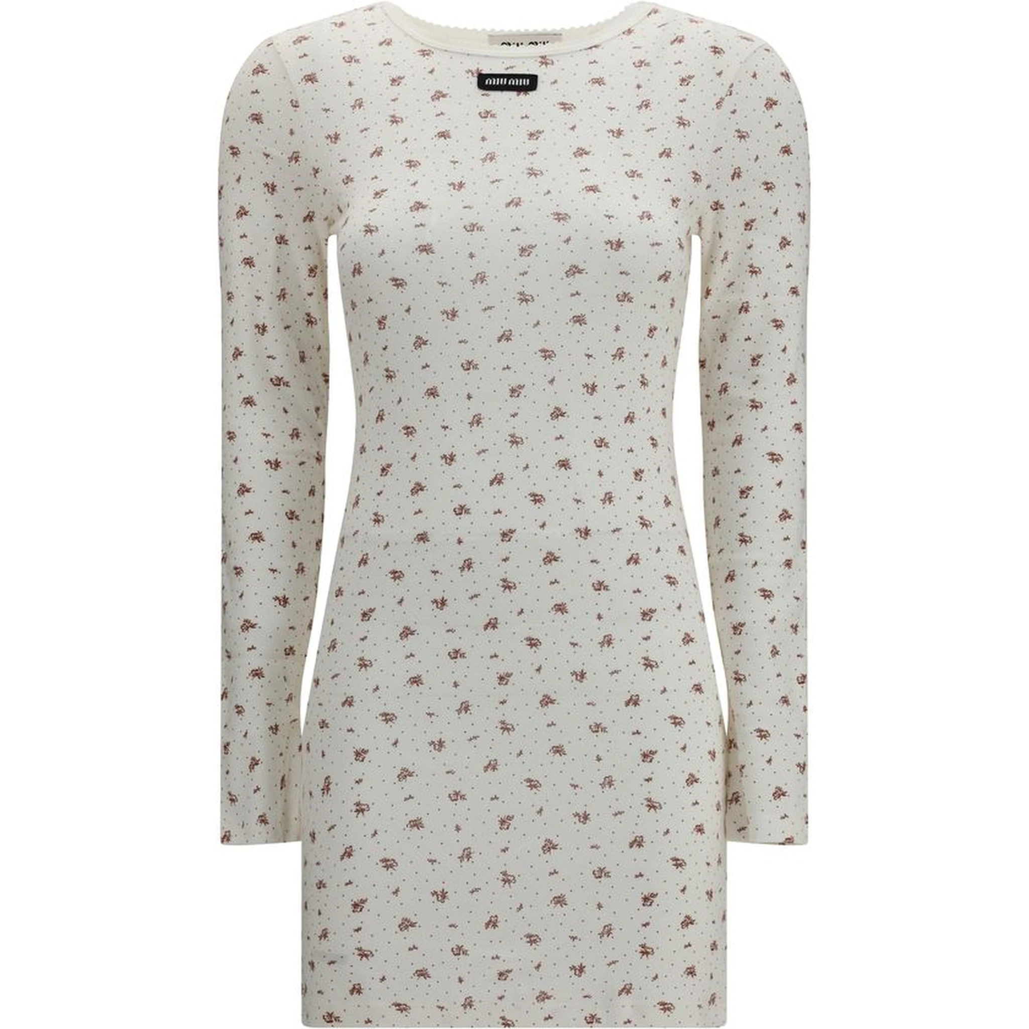 فستان قطني أبيض كاجوال