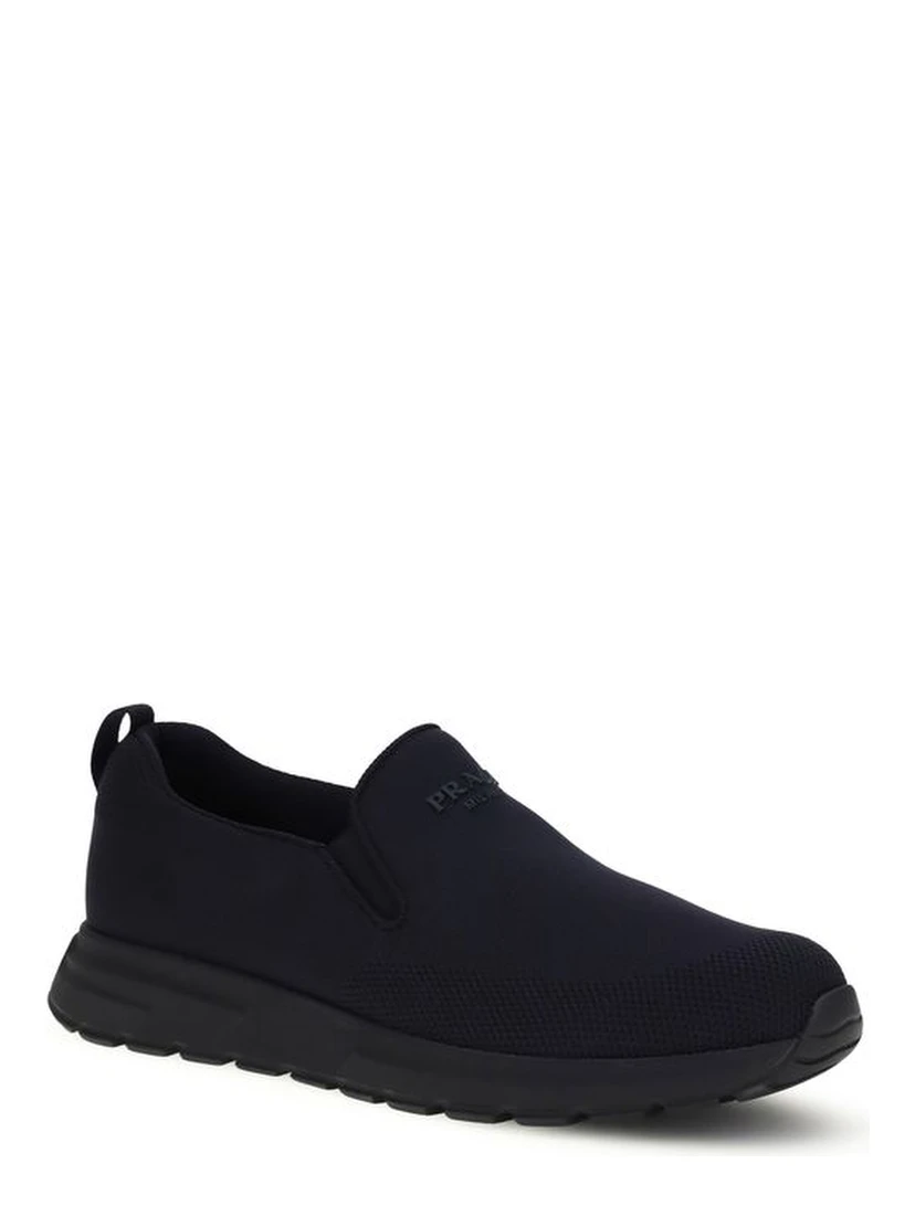 Blue Fabric Sneakers