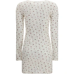 فستان قطني أبيض كاجوال